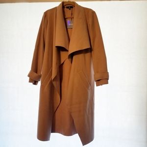 Flowy Draped-Front Long Coat NWT sz 6